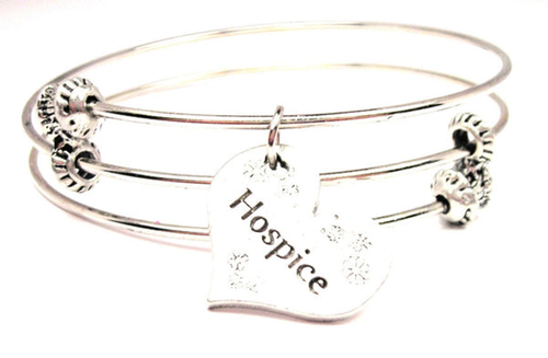 Hospice Triple Style Bangle Bracelet