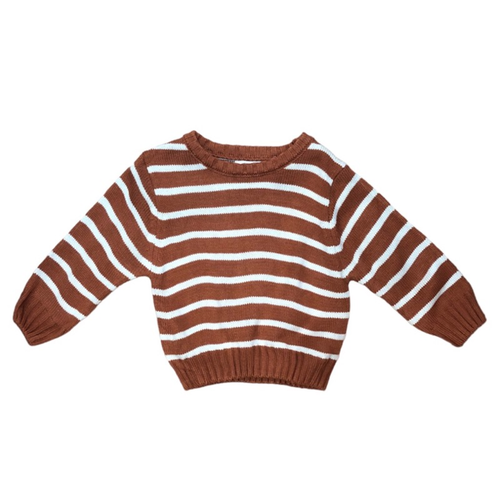 Striped Sweater (Rust)