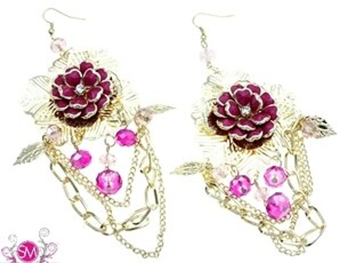Layla beads in Fuschia