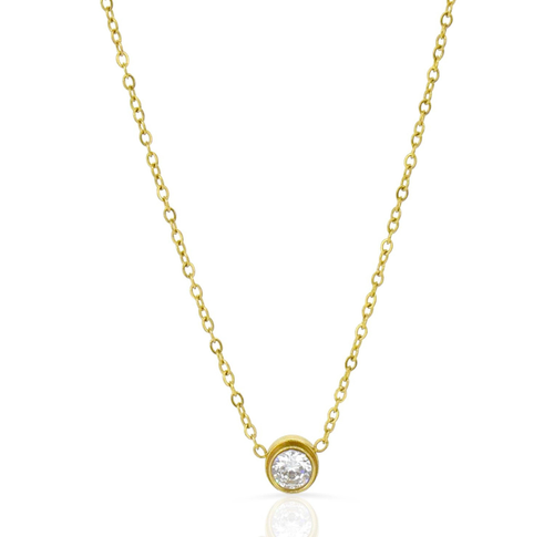 GRACE GOLD DAINTY CZ DIAMOND NECKLACE