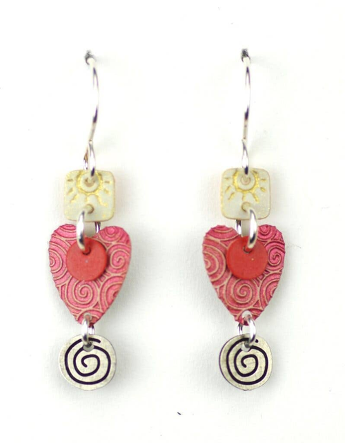 FOUR PART HEART AND SILVER SWIRL