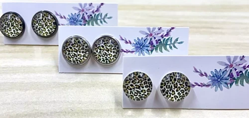 Animal Print Studs