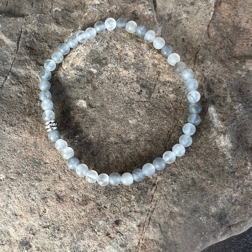 Cloud Quartz Bead Bracelet