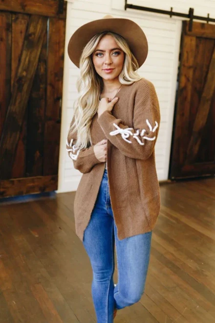 Cozy Thoughts Stitch Detail Cardigan