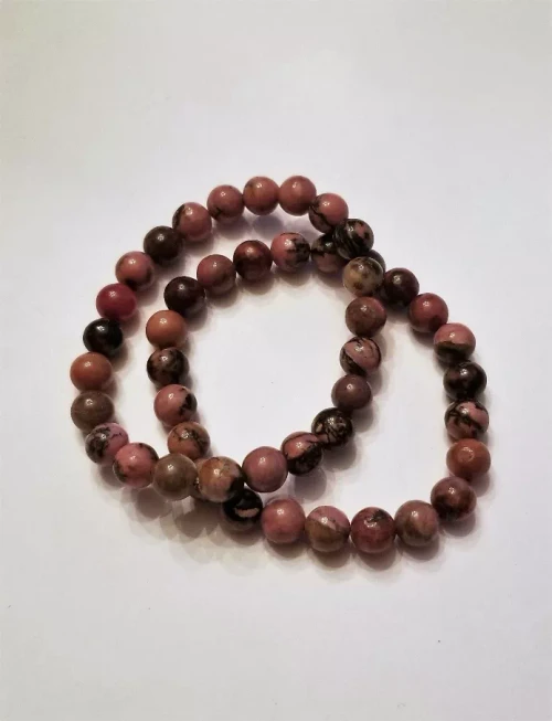 Natural Rhodonite Stretch Bracelet