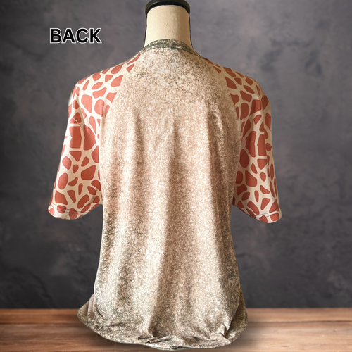 TOUGH AS A MOTHER | Animal Print Sleeves T-Shirt