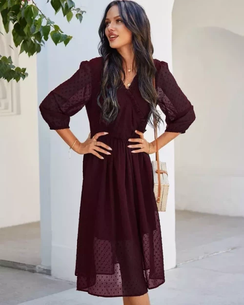Chiffon Mesh Maxi Dress