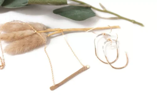 Eberly Hammered Stick Necklace