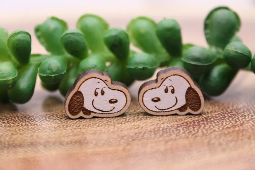 Snoopy || Stud Earrings || Hypoallergenic