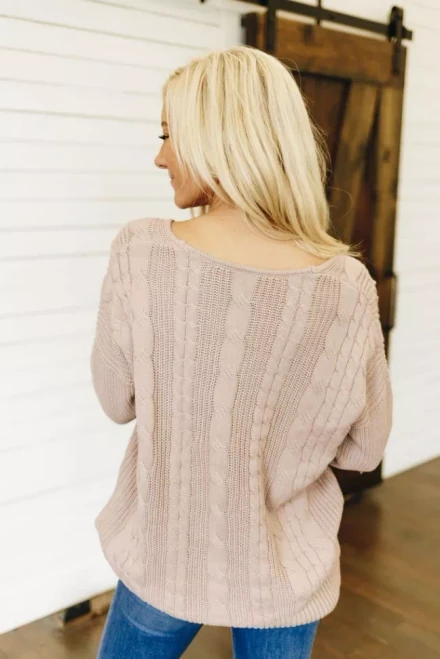 Its A Vibe Cable Knit Sweater