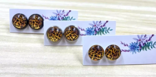 Animal Print Studs