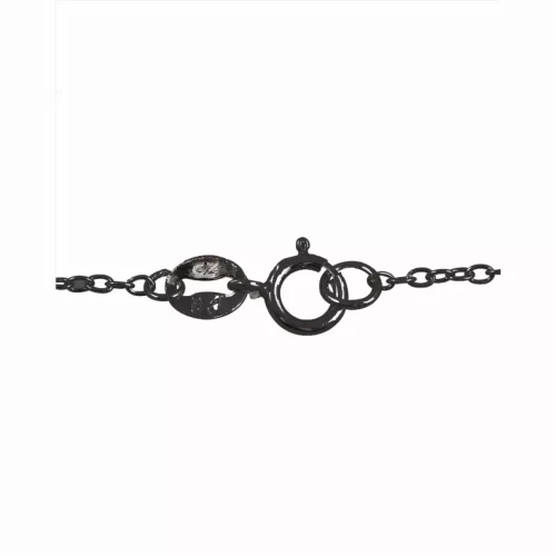Collette Z Black-plated  Sterling Silver Cubic Zirconia Micro Pave-set Triangle Shape Necklace