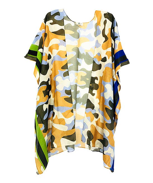Gold Two Tone Edge Camo Kimono