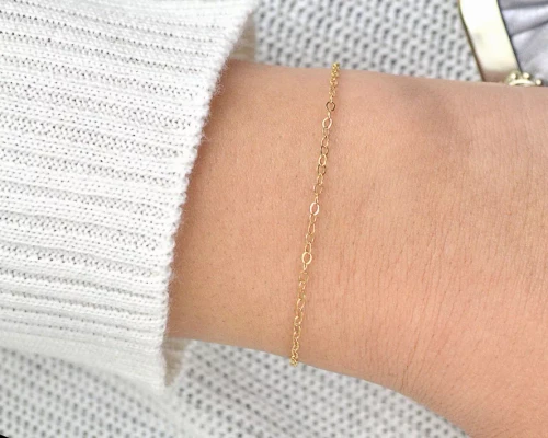 Gold Cable Chain Bracelet