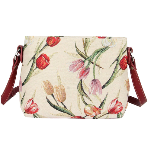 Tulip White Sling Bag Purse Crossbody