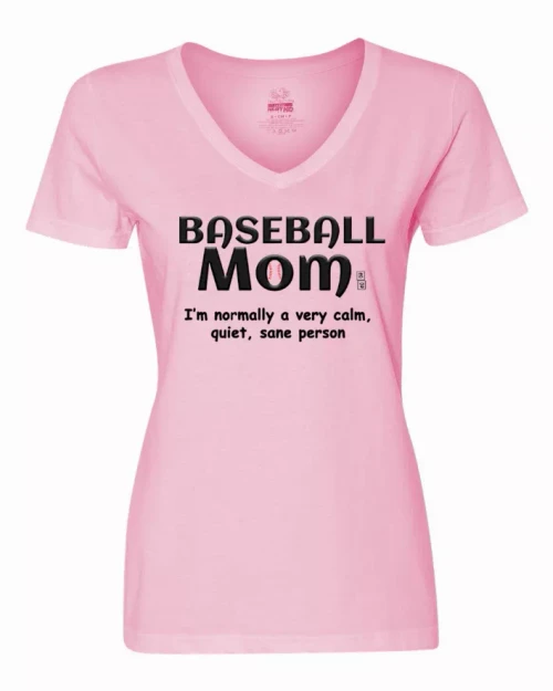 Baseball Mom Ladies T-Shirt  Large