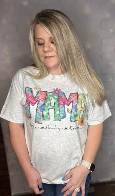 Personalized Summertime Alpha with Names Graphic Tee