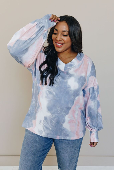 Falling for You V Neck Top