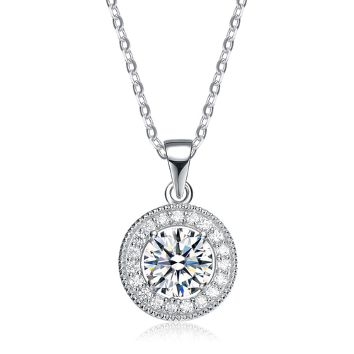 Collette Z Sterling Silver Cubic Zirconia Round Shape Necklace