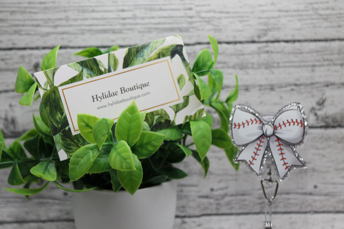 Baseball Bow Badge Reel
