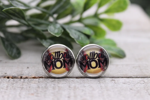 Softball Mom Stud Earrings