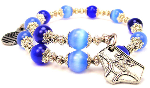 Big Girl Panties Cat's Eye Beaded Wrap Bracelet