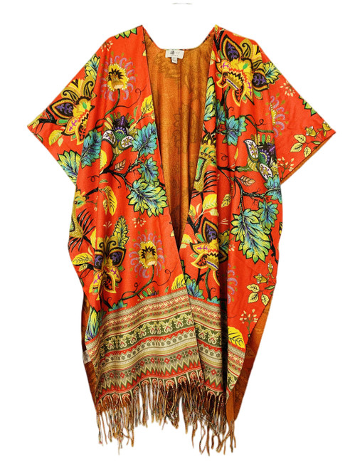 Fall/Winter Fringe Detailed - Paisley Ruana