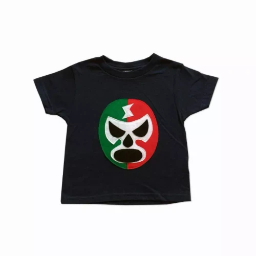 Kids T-shirt - Luchador Rojo + Verde - Lucha Libre - Toddler T-Shirt - Navy/Red/Green