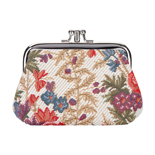 Flower Meadow Coin Clasp Frame Purse Wallet