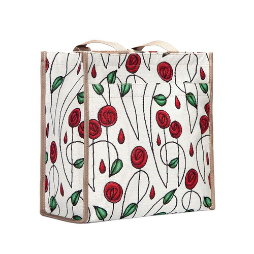 RENNIE MACKINTOSH SIMPLE ROSE SHOPPER BAG