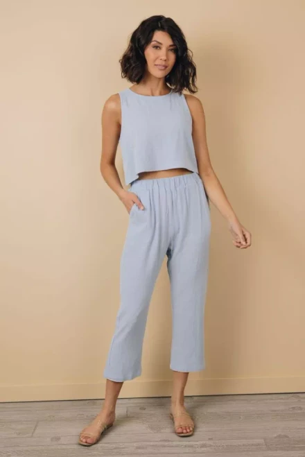 Mari Cropped Tank & Pants Set