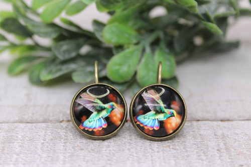 Hummingbird || French Lever Earrings