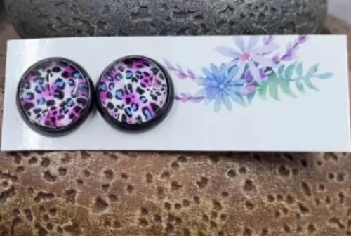 Animal Print Studs
