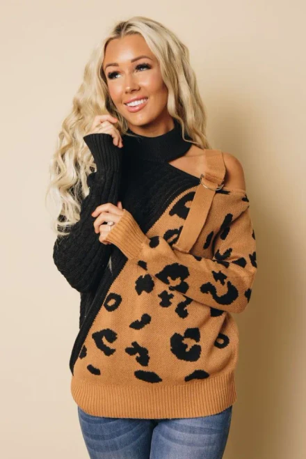 Lana Asymmetrical Buckle Sweater