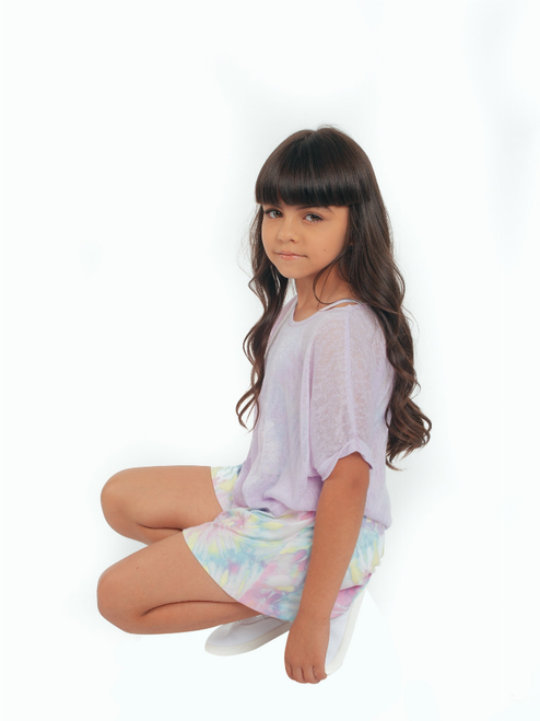 Dye-Mentions Flared Shorts