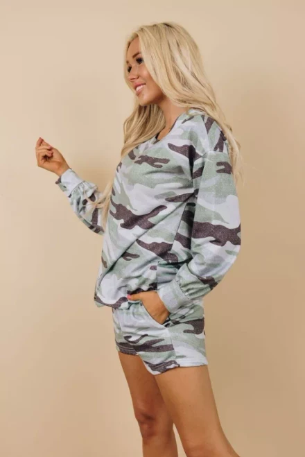 Feels Right Camo Loungewear Set