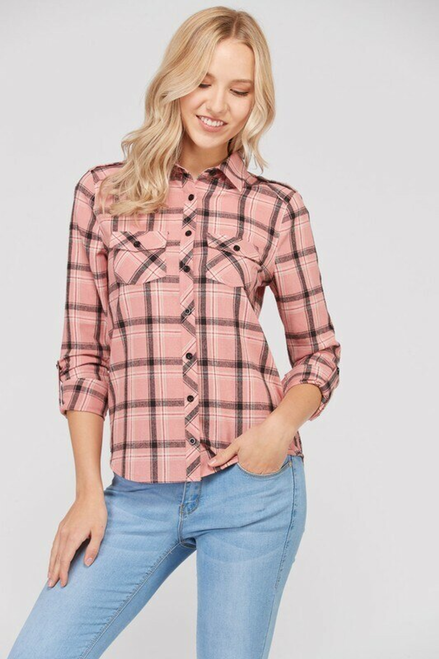 Plaid Flannel Long Sleeve Button shirts