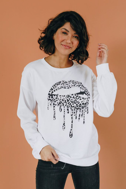 Drip Drop Lips Pullover