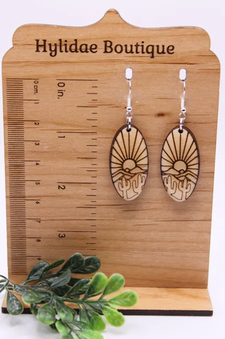 Desert Sunrise Oval || Dangle Earrings