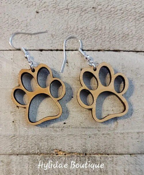 Paw Prints Dangle Earrings