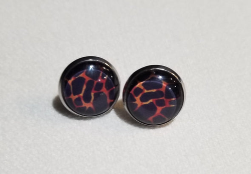 Animal Print 12mm Stud Earrings