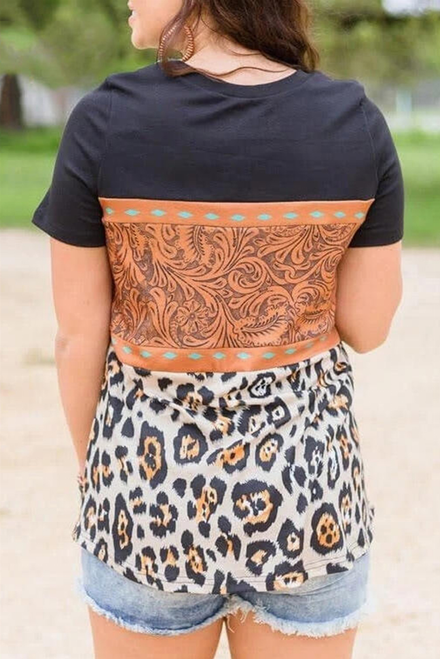 Casual Knit distinctive prints T-shirt