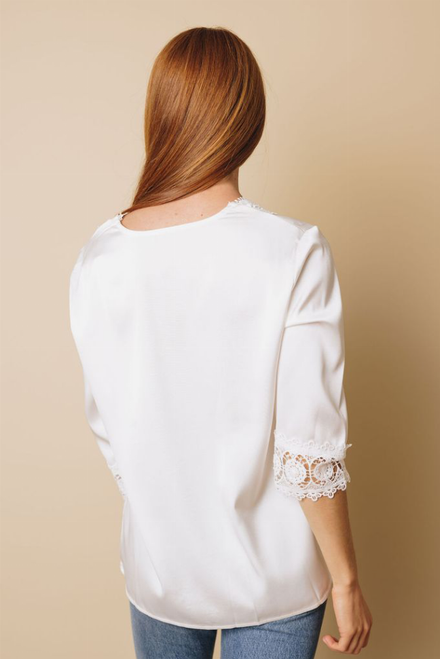 Amaze Me Crochet Detail Blouse