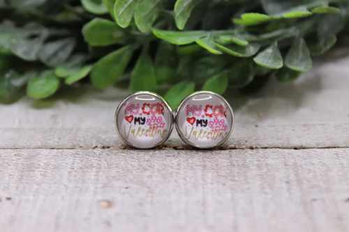 My Cat is My Valentine || Stud Earrings