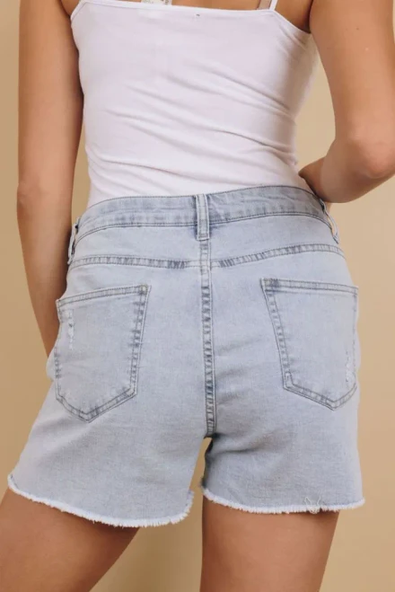 Face To Face Distressed Denim Shorts