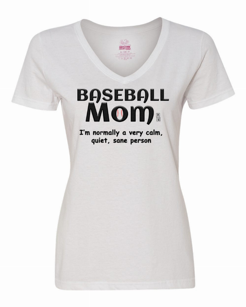 Baseball Mom Ladies T-Shirt  Small