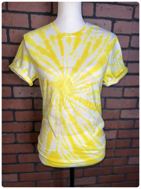 Sunny Days Yellow Tie Dye Blank Tee