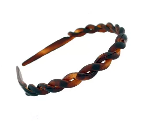 French Twist Headband in Tortoise Shell & Matte Shell