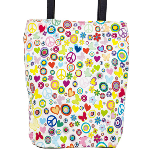 Peace Montage Recycled Military Tent Tote