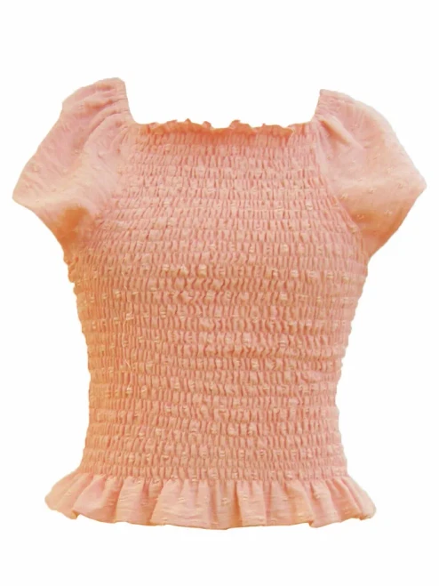 Pink N Dots Smocked Top